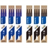 18 Wkładów 0,7mm do długopisu/pióra kulkowego ścieralnego frixion pilot: 9x niebieski i 9x czarny