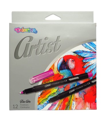 Cienkopisy 12 kolorów ARTIST Colorino