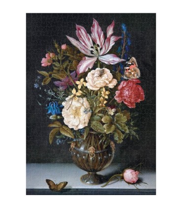 PUZZLE w puszce 1000 elementów ART BOSSCHAERT martwa natura z kwiatami INTERDRUK