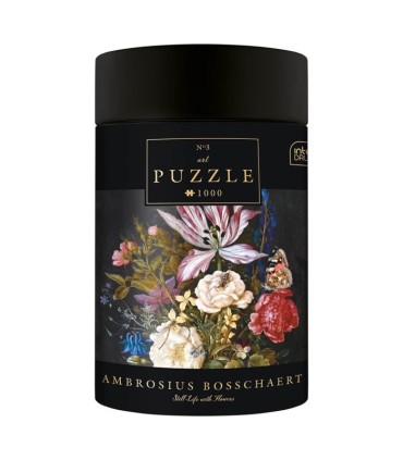 PUZZLE w puszce 1000 elementów ART BOSSCHAERT martwa natura z kwiatami INTERDRUK