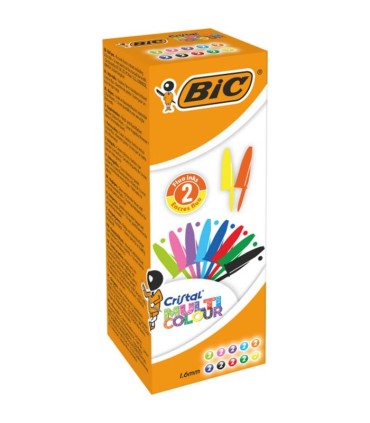 Długopisy BIC Cristal Multicolor - miks kolorów, opakowanie 20 sztuk