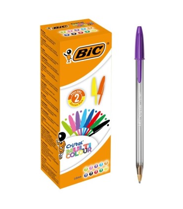 Długopisy BIC Cristal Multicolor - miks kolorów, opakowanie 20 sztuk