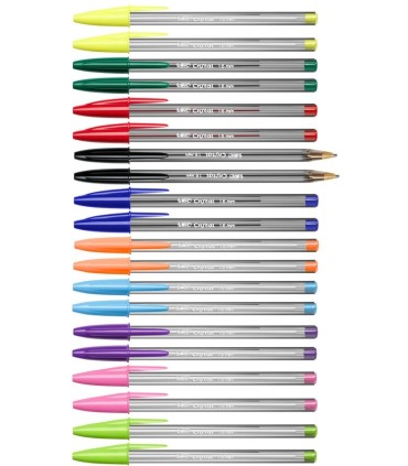 Długopisy BIC Cristal Multicolor - miks kolorów, opakowanie 20 sztuk