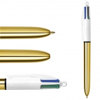 Długopis automatyczny złota obudowa BIC 4 Colours Shine, 4 kolory