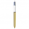 Długopis automatyczny złota obudowa BIC 4 Colours Shine, 4 kolory