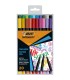 Cienkopisy BIC Intensity Fine z końcówką 0,8 mm z metalową osłonką – różne kolory, plastikowe etui 20 sztuk