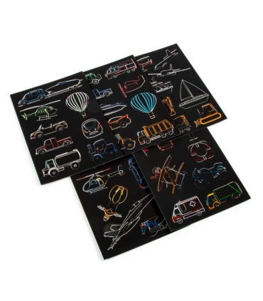 Naklejki do wydrapywania wydrapywanka  POJAZDY KIDEA