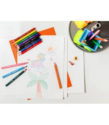 BIC KIDS EVO GRUBE OŁÓWKOWE TRÓJKĄTNE KREDKI DLA DZIECI 12 KOLORÓW, EKO