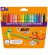 FLAMASTRY DO RYSOWANIA DLA DZIECI BIC COULEUR MAZAKI 18 ŻYWYCH KOLORÓW