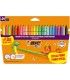 FLAMASTRY MAZAKI BIC COULEUR FLUO 24 KOLORY W TYM 3 FLUORESCENCYJNE, PISAKI