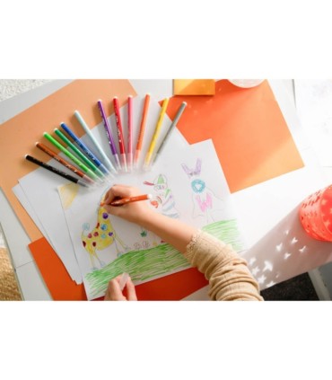 FLAMASTRY MAZAKI BIC COULEUR FLUO 24 KOLORY W TYM 3 FLUORESCENCYJNE, PISAKI