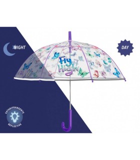 Parasolka dziecięca głęboka przezroczysta Perletti MOTYLKI