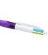Długopis automatyczny BIC 4 Colours Grip Fashion, fioletowa obudowa, 4 kolory