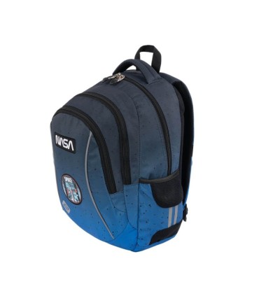 Dwukomorowy plecak szkolny St.Right BP26 19L, SPACE MOON