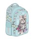 PLECAK SZKOLNY 4-KOMORY BP58 MY LITTLE FRIEND MINT KITTY  kotek ST.MAJEWSKI