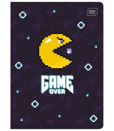 4 X ZESZYT DLA CHŁOPCA A5, 16 KARTEK, TRZYLINIA, INTERDRUK GAME OVER