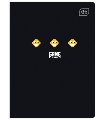 4 X ZESZYT A5, 32 KARTKI, TRZYLINIA, INTERDRUK GAME OVER