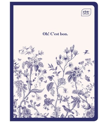 4 X ZESZYT A5, 60 KARTEK, KRATKA Z MARGINESEM, INTERDRUK, DLA DZIEWCZYNY, Botanique