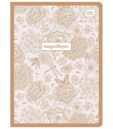 4 X ZESZYT A5, 60 KARTEK, KRATKA Z MARGINESEM, INTERDRUK, DLA DZIEWCZYNY, Botanique