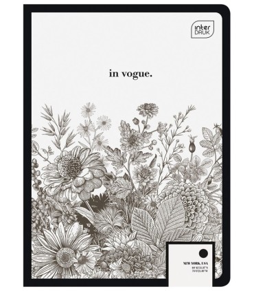 4 X ZESZYT A5, 60 KARTEK, LINIA Z MARGINESEM, INTERDRUK TRENDS, DLA DZIEWCZYNY