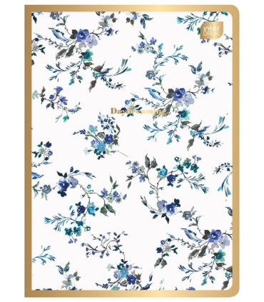 4 X ZESZYT A5, 60 KARTEK, LINIA Z MARGINESEM, INTERDRUK, KWIATY + SATYNOWA METALIZA