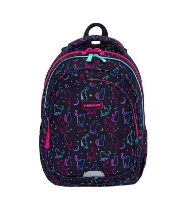 Plecak szkolny trzykomorowy Astra HEAD AB300 MIDNIGHT CATS