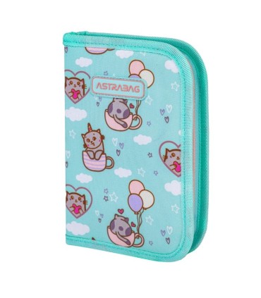 Piórnik jednokomorowy dwuklapkowy ASTRABAG KITTY'S WORLD