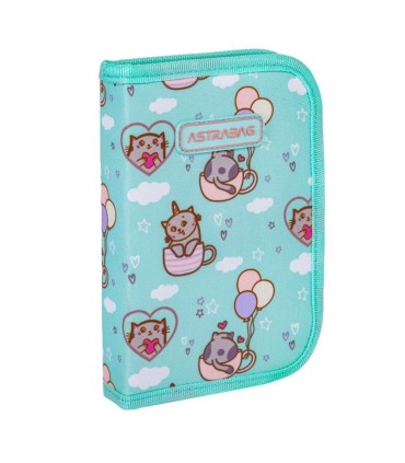 Piórnik jednokomorowy dwuklapkowy ASTRABAG KITTY'S WORLD