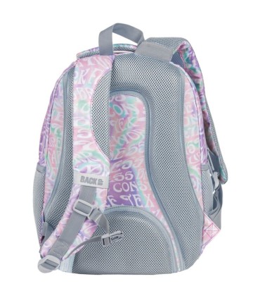 Plecak szkolny trzykomorowy Derform BACKUP model O KREMOWE NAPISY