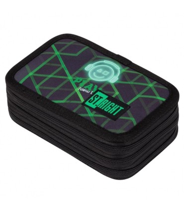 Piórnik trzykomorowy z wyposażeniem St.Right PLAY NEW LEVEL