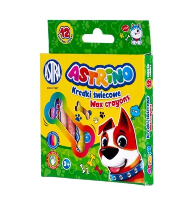 Kredki świecowe miękkie 12 kolorów ASTRA ASTRINO