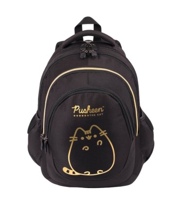 Plecak czterokomorowy St.Right BP06 PUSHEEN GOLD ZŁOTY KOTEK