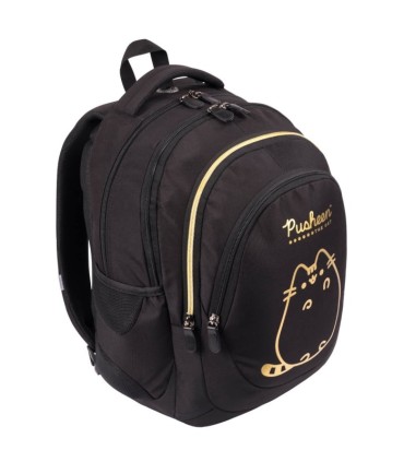 Plecak czterokomorowy St.Right BP06 PUSHEEN GOLD ZŁOTY KOTEK