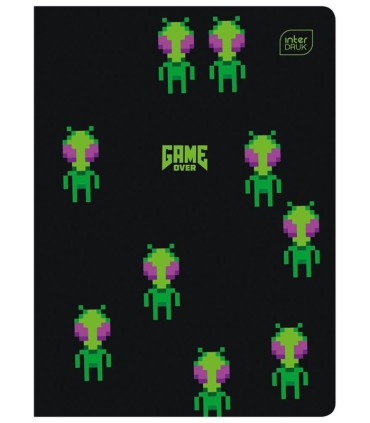 4 X ZESZYT A5, 32 KARTKI, TRZYLINIA, INTERDRUK GAME OVER