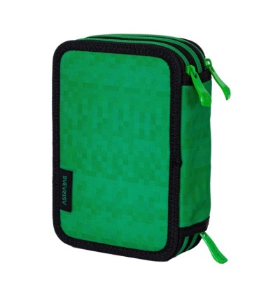 Trzykomorowy piórnik JUMBO z wyposażeniem dla chłopca PIXEL HERO, ASTRA