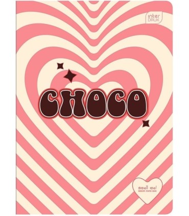 4 X ZESZYT A5, 32 KARTKI, KRATKA Z MARGINESEM, Z ZAPACHEM CZEKOLADY