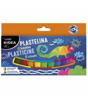 Farby plakatowe 12 kolorów + gratis plastelina 12 kolorów KIDEA