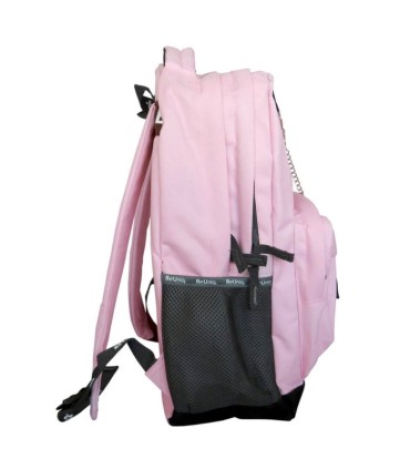 Lekki plecak młodzieżowy Paso BeUniq z łańcuszkiem, różowy