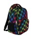 Dwukomorowy plecak szkolny St.Right 26 L, Neon Squares