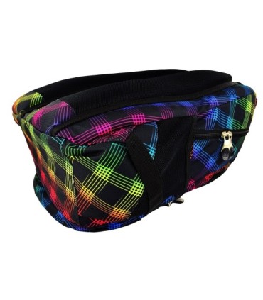 Dwukomorowy plecak szkolny St.Right 26 L, Neon Squares