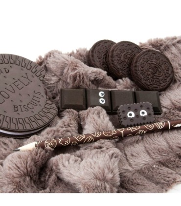 Pachnący pamiętnik Ciastko o waniliowym zapachu z akcesoriami 2 gumki ołówek Kidea