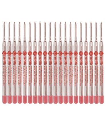 20 szt. x wkład do długopisu Zenith – CZERWONY, metalowy