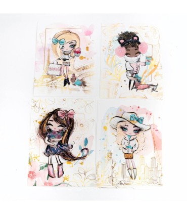 Zestaw kreatywny Stwórz własną księżniczkę 12 postaci + naklejki + diamenciki KIDEA