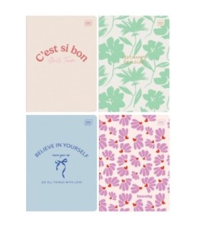 4 X ZESZYT A5, 60 KARTEK, LINIA Z MARGINESEM, DLA DZIEWCZYNY, INTERDRUK