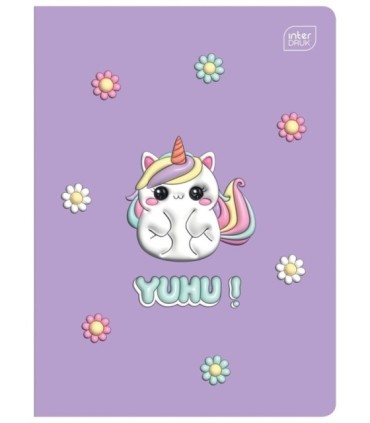 4X ZESZYT A5 DLA DZIEWCZYNKI, 16 KARTEK, KRATKA, ŚCIĄGI,  INTERDRUK