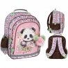 Plecak szkolny dwukomorowy z pomponem Derform CUTE PANDA