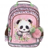 Plecak szkolny dwukomorowy z pomponem Derform CUTE PANDA
