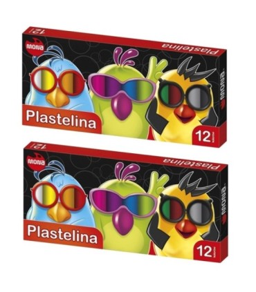 Zestaw 2x plastelina MONA, 12 kolorów, St. Majewski