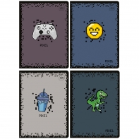4X ZESZYT A5 16 KARTEK, DO NAUKI PISANIA, W TRZY LINIE, PIXEL+ ŚCIAGAWKA