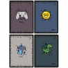 4X ZESZYT A5 16 KARTEK, DO NAUKI PISANIA, W TRZY LINIE, PIXEL+ ŚCIAGAWKA
